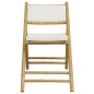 vidaXL 3-tlg. Bistro-Set Klappbar mit Cremeweißen Kissen Bambus vidaXL 3-tlg. Bistro-Set Klappbar mit Cremeweißen Kissen Bambus