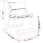 vidaXL 3-tlg. Bistro-Set Klappbar mit Cremeweißen Kissen Bambus vidaXL 3-tlg. Bistro-Set Klappbar mit Cremeweißen Kissen Bambus