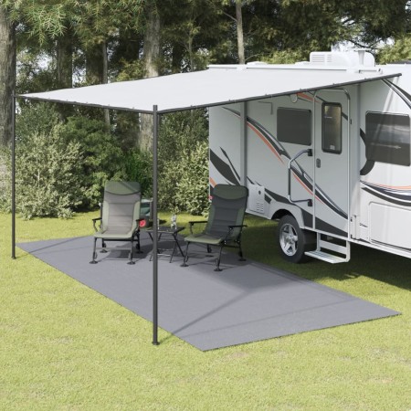 vidaXL Campingteppich Hellgrau 5x2,5 m