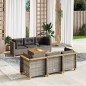 vidaXL 7-tlg. Garten-Sofagarnitur mit Kissen Grau Poly Rattan vidaXL 7-tlg. Garten-Sofagarnitur mit Kissen Grau Poly Rattan