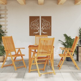 vidaXL 5-tlg. Garten-Essgruppe Massivholz Akazie