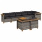 vidaXL 9-tlg. Garten-Sofagarnitur mit Kissen Grau Poly Rattan vidaXL 9-tlg. Garten-Sofagarnitur mit Kissen Grau Poly Rattan