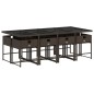 vidaXL 9-tlg. Garten-Essgruppe mit Kissen Braun Poly Rattan vidaXL 9-tlg. Garten-Essgruppe mit Kissen Braun Poly Rattan