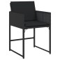 vidaXL 7-tlg. Garten-Essgruppe mit Kissen Schwarz Poly Rattan vidaXL 7-tlg. Garten-Essgruppe mit Kissen Schwarz Poly Rattan