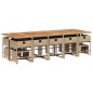 vidaXL 15-tlg. Garten-Essgruppe mit Kissen Beige Poly Rattan vidaXL 15-tlg. Garten-Essgruppe mit Kissen Beige Poly Rattan