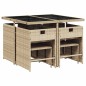 vidaXL 9-tlg. Garten-Essgruppe mit Kissen Beige Poly Rattan vidaXL 9-tlg. Garten-Essgruppe mit Kissen Beige Poly Rattan