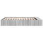 vidaXL Bettgestell Grau Sonoma 140x190 cm Holzwerkstoff vidaXL Bettgestell Grau Sonoma 140x190 cm Holzwerkstoff
