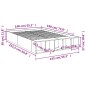 vidaXL Bettgestell Grau Sonoma 140x190 cm Holzwerkstoff vidaXL Bettgestell Grau Sonoma 140x190 cm Holzwerkstoff
