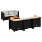 vidaXL 6-tlg. Garten-Sofagarnitur mit Kissen Schwarz Poly Rattan vidaXL 6-tlg. Garten-Sofagarnitur mit Kissen Schwarz Poly Rattan