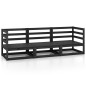 3-Sitzer-Gartensofa Schwarz Kiefer Massivholz 3-Sitzer-Gartensofa Schwarz Kiefer Massivholz