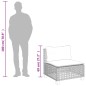 vidaXL 6-tlg. Garten-Sofagarnitur mit Kissen Grau Poly Rattan vidaXL 6-tlg. Garten-Sofagarnitur mit Kissen Grau Poly Rattan