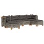 vidaXL 6-tlg. Garten-Sofagarnitur mit Kissen Grau Poly Rattan vidaXL 6-tlg. Garten-Sofagarnitur mit Kissen Grau Poly Rattan