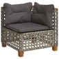 vidaXL 6-tlg. Garten-Sofagarnitur mit Kissen Grau Poly Rattan vidaXL 6-tlg. Garten-Sofagarnitur mit Kissen Grau Poly Rattan