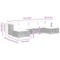 vidaXL 6-tlg. Garten-Sofagarnitur mit Kissen Grau Poly Rattan vidaXL 6-tlg. Garten-Sofagarnitur mit Kissen Grau Poly Rattan