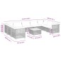 vidaXL 10-tlg. Garten-Sofagarnitur mit Kissen Grau Poly Rattan vidaXL 10-tlg. Garten-Sofagarnitur mit Kissen Grau Poly Rattan
