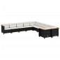 vidaXL 10-tlg. Garten-Sofagarnitur mit Kissen Schwarz Poly Rattan vidaXL 10-tlg. Garten-Sofagarnitur mit Kissen Schwarz Poly Rattan