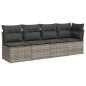 vidaXL 8-tlg. Garten-Sofagarnitur mit Kissen Grau Poly Rattan vidaXL 8-tlg. Garten-Sofagarnitur mit Kissen Grau Poly Rattan