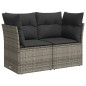 vidaXL 8-tlg. Garten-Sofagarnitur mit Kissen Grau Poly Rattan vidaXL 8-tlg. Garten-Sofagarnitur mit Kissen Grau Poly Rattan