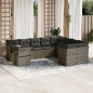 vidaXL 10-tlg. Garten-Sofagarnitur mit Kissen Grau Poly Rattan vidaXL 10-tlg. Garten-Sofagarnitur mit Kissen Grau Poly Rattan