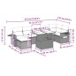 vidaXL 8-tlg. Garten-Sofagarnitur mit Kissen Grau Poly Rattan vidaXL 8-tlg. Garten-Sofagarnitur mit Kissen Grau Poly Rattan