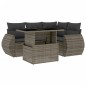 vidaXL 5-tlg. Garten-Sofagarnitur mit Kissen Grau Poly Rattan vidaXL 5-tlg. Garten-Sofagarnitur mit Kissen Grau Poly Rattan