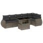 vidaXL 7-tlg. Garten-Sofagarnitur mit Kissen Grau Poly Rattan vidaXL 7-tlg. Garten-Sofagarnitur mit Kissen Grau Poly Rattan