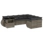 vidaXL 10-tlg. Garten-Sofagarnitur mit Kissen Grau Poly Rattan vidaXL 10-tlg. Garten-Sofagarnitur mit Kissen Grau Poly Rattan