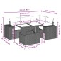 vidaXL 5-tlg. Garten-Sofagarnitur mit Kissen Grau Poly Rattan vidaXL 5-tlg. Garten-Sofagarnitur mit Kissen Grau Poly Rattan