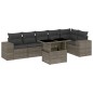 vidaXL 7-tlg. Garten-Sofagarnitur mit Kissen Grau Poly Rattan vidaXL 7-tlg. Garten-Sofagarnitur mit Kissen Grau Poly Rattan