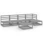 vidaXL 6-tlg. Garten-Lounge-Set Grau Massivholz Kiefer vidaXL 6-tlg. Garten-Lounge-Set Grau Massivholz Kiefer