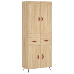 Highboard Sonoma-Eiche 69,5x34x180 cm Holzwerkstoff