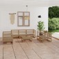 8-tlg. Garten-Lounge-Set Honigbraun Massivholz Kiefer 8-tlg. Garten-Lounge-Set Honigbraun Massivholz Kiefer