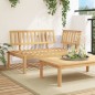 vidaXL Garten-Ecksofa aus Paletten Massivholz Akazie vidaXL Garten-Ecksofa aus Paletten Massivholz Akazie