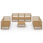 8-tlg. Garten-Lounge-Set Honigbraun Massivholz Kiefer 8-tlg. Garten-Lounge-Set Honigbraun Massivholz Kiefer