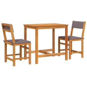 vidaXL 3-tlg. Balkonmöbel-Set mit Kissen Massivholz Akazie