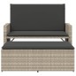 vidaXL Gartenbank mit Kissen und Hocker Hellgrau Poly Rattan vidaXL Gartenbank mit Kissen und Hocker Hellgrau Poly Rattan