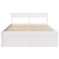 vidaXL Massivholzbett ohne Matratze Weiß 140x190 cm Kiefernholz vidaXL Massivholzbett ohne Matratze Weiß 140x190 cm Kiefernholz