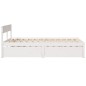 vidaXL Massivholzbett ohne Matratze Weiß 140x190 cm Kiefernholz vidaXL Massivholzbett ohne Matratze Weiß 140x190 cm Kiefernholz