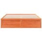 vidaXL Massivholzbett ohne Matratze Wachsbraun 140x190 cm Kiefernholz vidaXL Massivholzbett ohne Matratze Wachsbraun 140x190 cm Kiefernholz