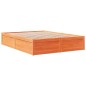 vidaXL Massivholzbett ohne Matratze Wachsbraun 140x190 cm Kiefernholz vidaXL Massivholzbett ohne Matratze Wachsbraun 140x190 cm Kiefernholz
