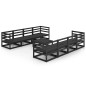 9-tlg. Garten-Lounge-Set Schwarz Massivholz Kiefer 9-tlg. Garten-Lounge-Set Schwarz Massivholz Kiefer