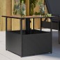vidaXL Gartentisch mit Schirmloch Schwarz 55x55x46,5 cm Poly Rattan vidaXL Gartentisch mit Schirmloch Schwarz 55x55x46,5 cm Poly Rattan