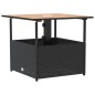 vidaXL Gartentisch mit Schirmloch Schwarz 55x55x46,5 cm Poly Rattan vidaXL Gartentisch mit Schirmloch Schwarz 55x55x46,5 cm Poly Rattan