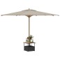 vidaXL Gartentisch mit Schirmloch Schwarz 55x55x46,5 cm Poly Rattan vidaXL Gartentisch mit Schirmloch Schwarz 55x55x46,5 cm Poly Rattan
