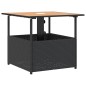 vidaXL Gartentisch mit Schirmloch Schwarz 55x55x46,5 cm Poly Rattan vidaXL Gartentisch mit Schirmloch Schwarz 55x55x46,5 cm Poly Rattan