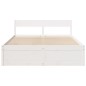vidaXL Massivholzbett ohne Matratze Weiß 160x200 Kiefernholz vidaXL Massivholzbett ohne Matratze Weiß 160x200 Kiefernholz