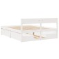 vidaXL Massivholzbett ohne Matratze Weiß 160x200 Kiefernholz vidaXL Massivholzbett ohne Matratze Weiß 160x200 Kiefernholz