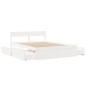vidaXL Massivholzbett ohne Matratze Weiß 160x200 Kiefernholz vidaXL Massivholzbett ohne Matratze Weiß 160x200 Kiefernholz