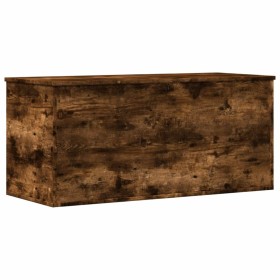 vidaXL Truhe Räuchereiche 100x42x46 cm Holzwerkstoff