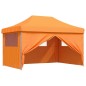 vidaXL Partyzelt Faltbar Pop-Up mit 4 Seitenteilen Orange vidaXL Partyzelt Faltbar Pop-Up mit 4 Seitenteilen Orange